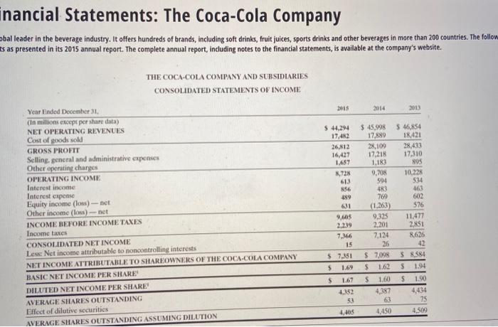 statements are available at each company's respective website, Based on the information
