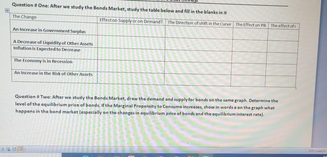  pleas give me the answer Question #One: After we study the