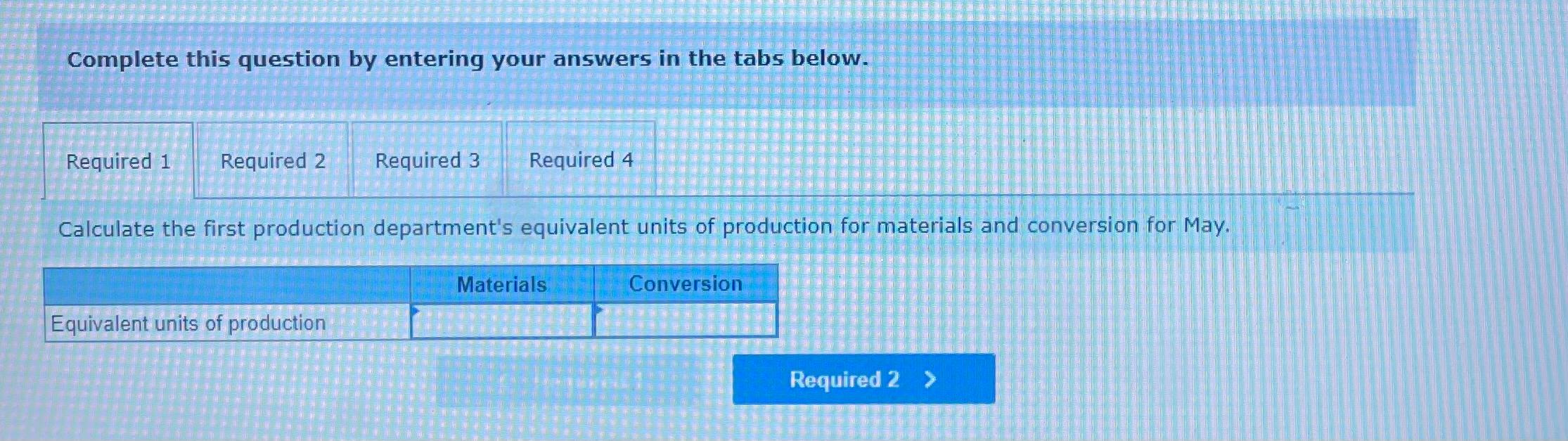 Cost per Equivalent Unit; Assigning Costs to Units-Weighted- Average Method (L04-2, LO4-3,