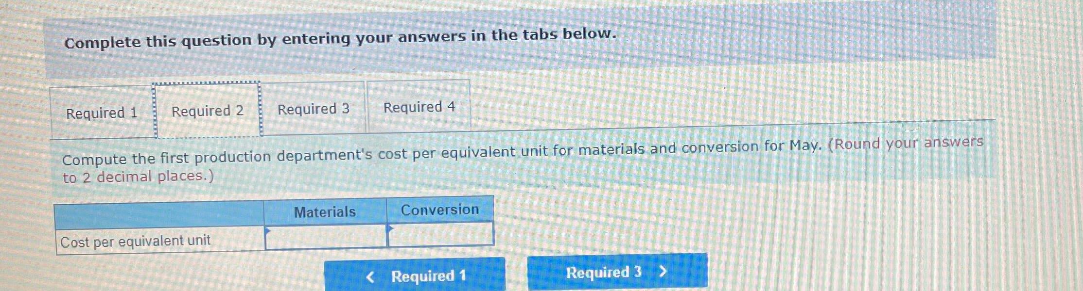 L04-4) Helix Corporation uses the weighted average method in its process costing
