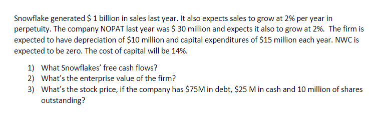  Snowflake generated $ 1 billion in sales last year. It also