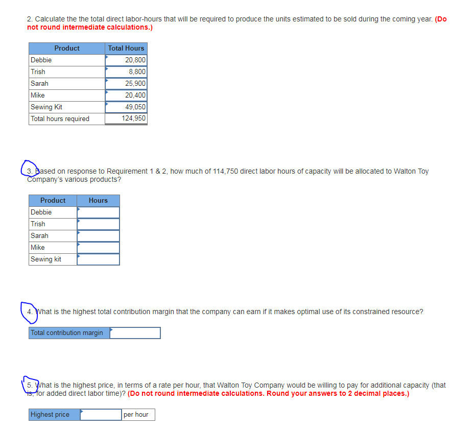and 5 please... The Walton Toy Company manufactures a line of dolls
