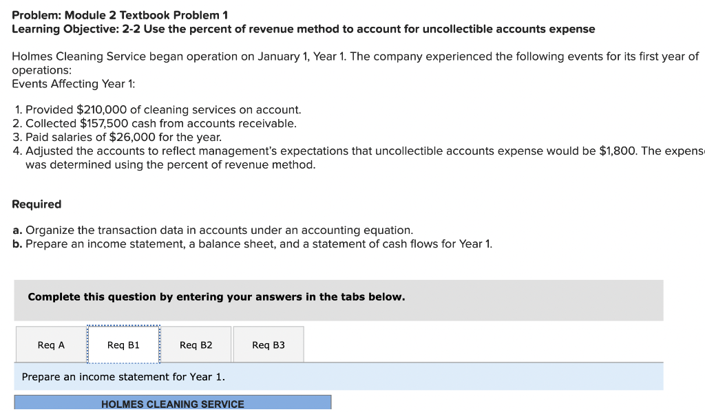  Problem: Module 2 Textbook Problem 1 Learning Objective: 2-2 Use the