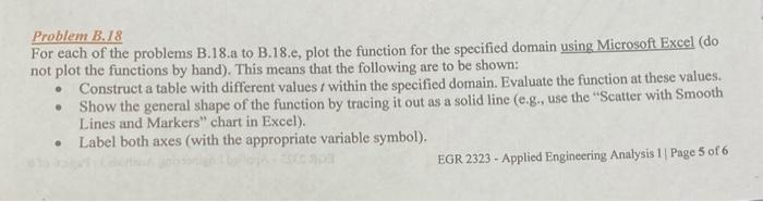PLEASE HELP Problem B.18 For each of the problems B.18.a to B.18.c,