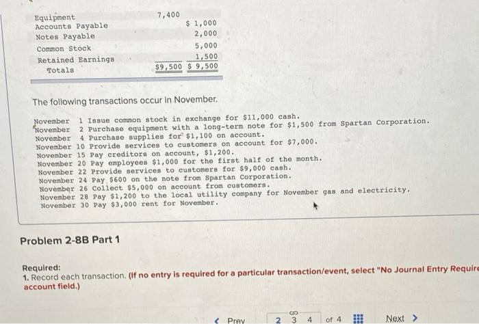 external transactions (LO2-4,2-5, 2-6) [The following information applies to the questions displayed