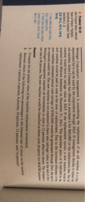  Can you please solve P16-51? Please don't send the solution from