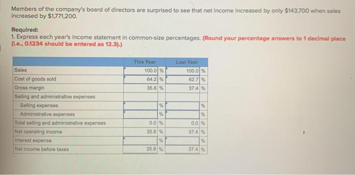 given below for McKenzie Sales, Ltd., of Toronto: McKenzie Sales, Ltd. Comparative