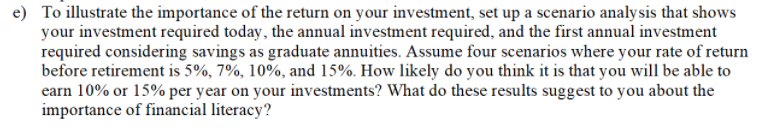 questions: Annual Retirement Income Need 150,000 Years until Retirement 30 Years in