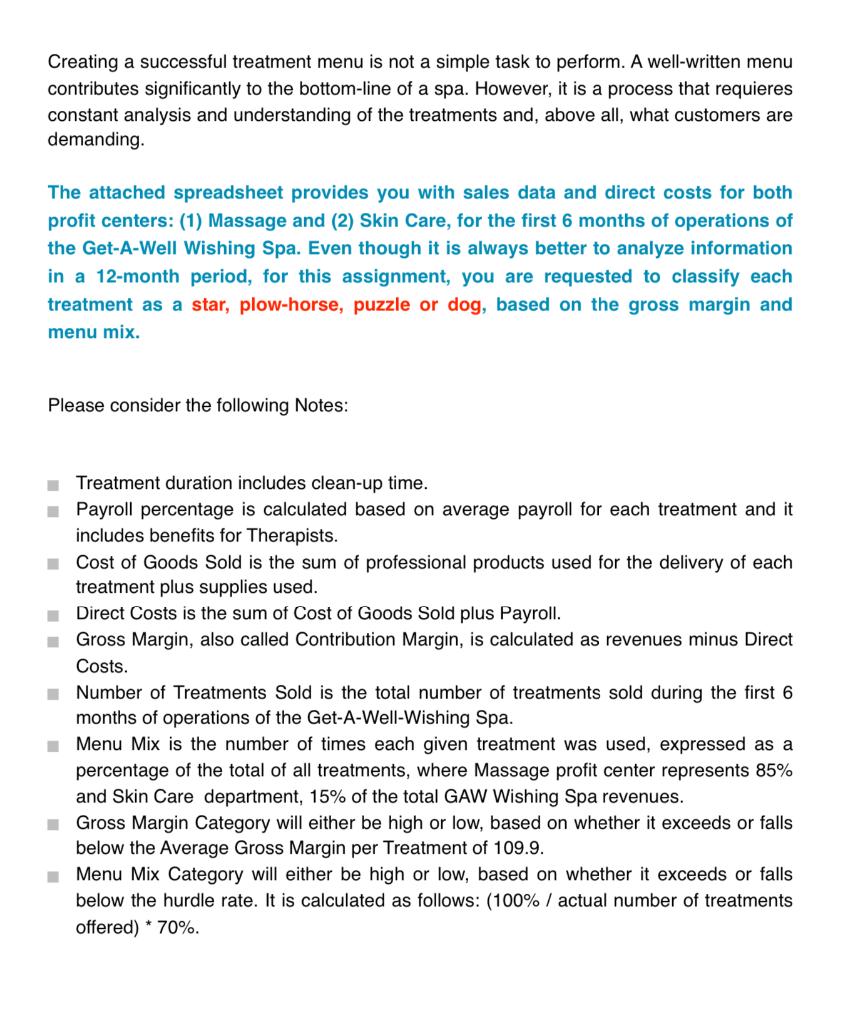 dog, based on the gross margin and menu mix. Please refer to