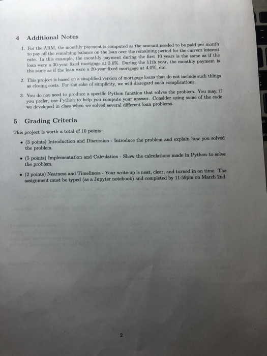 rate mortgage (ARM) is a mortgage loan where the interest rate is