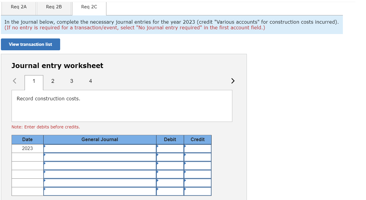 In the journal below, complete the necessary journal entries for the year