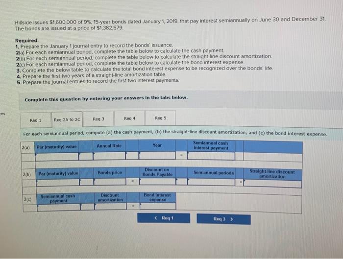 9%, 15-year bonds dated January 1, 2019, that pay interest semiannually on