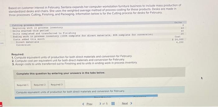I need help please. asap. Based on customer interest in February, Santana