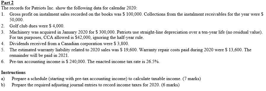 PLEASE SHOW ALL WORK!!! PLEASE SHOW ALL WORK!!! Part 2 The records