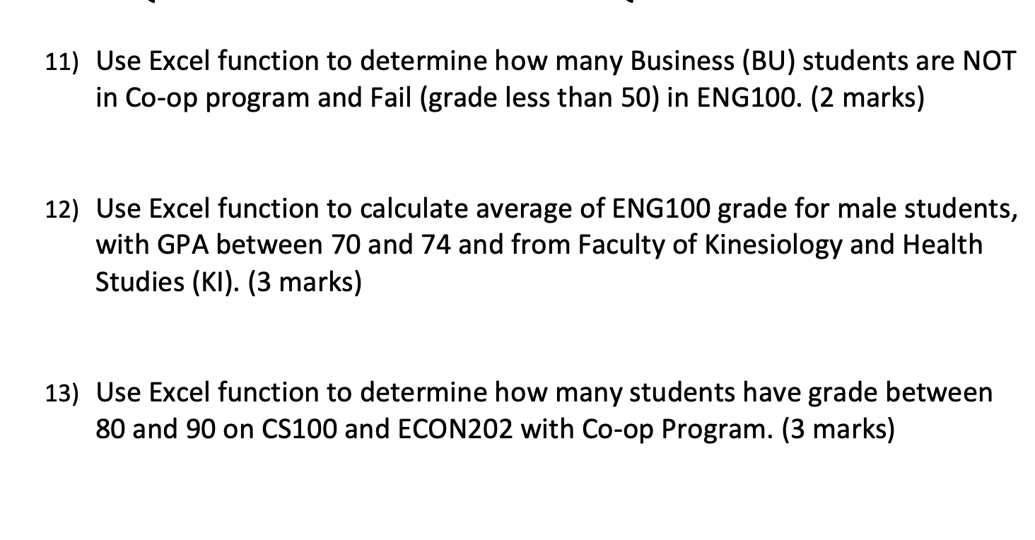 are NOT in Co-op program and Fail (grade less than 50) in
