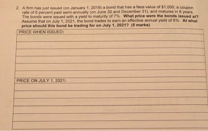 percent coupon, $1,000 bond with eight years left to maturity is selling