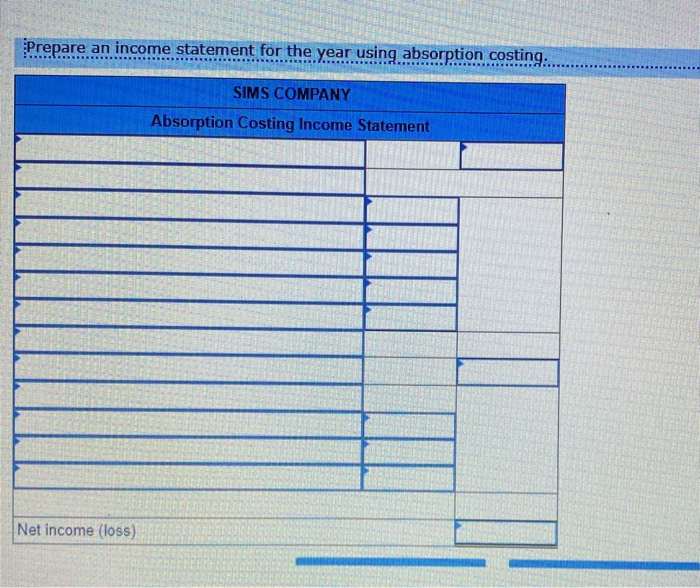 1, 2017. Its cost and sales information for this year follows 35