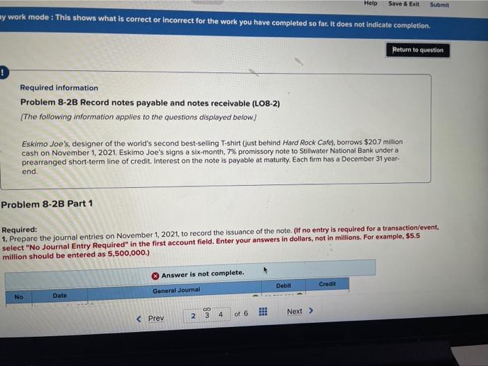  Help Save & Exit Submit ay work mode : This shows