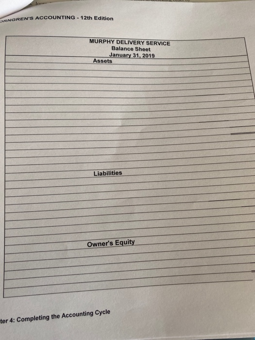 18 Paid employee salary, $800. 20 Received $7,000 cash for performing delivery
