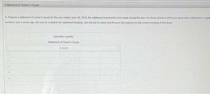 at June 30 are $1,100 Required: 1 For each account listed in