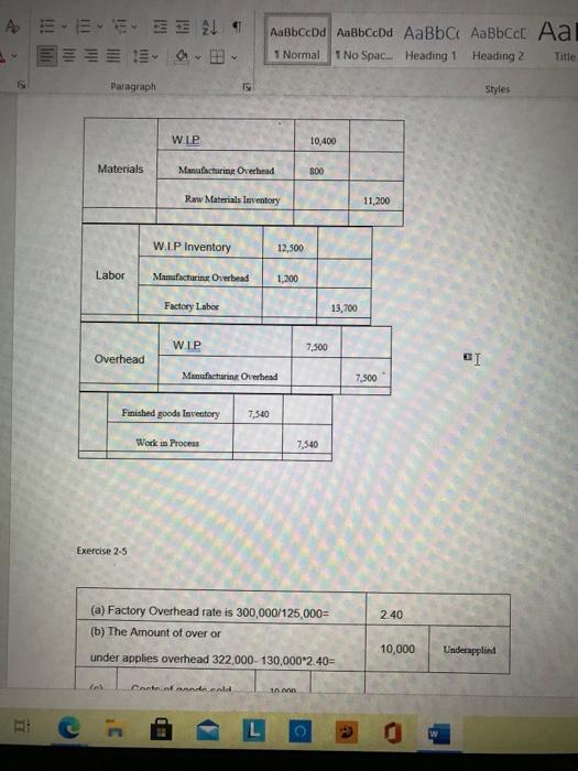 slips, (2) the time tickets, (3) the assignment of mfg overhead to