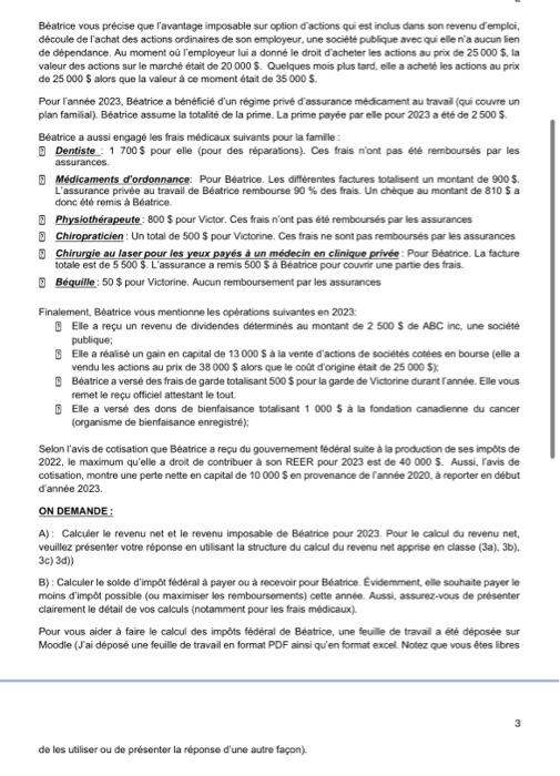 canadienne, vous demande de produire sa dclaration de revenus fdrale pour l'anne