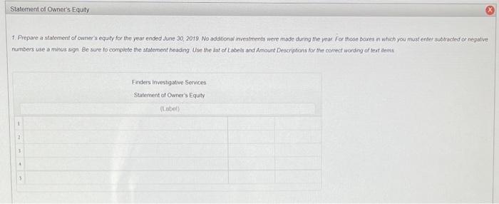 of which follows Finders Investigative Services End-of-Period Spreadsheet For the Year Ended