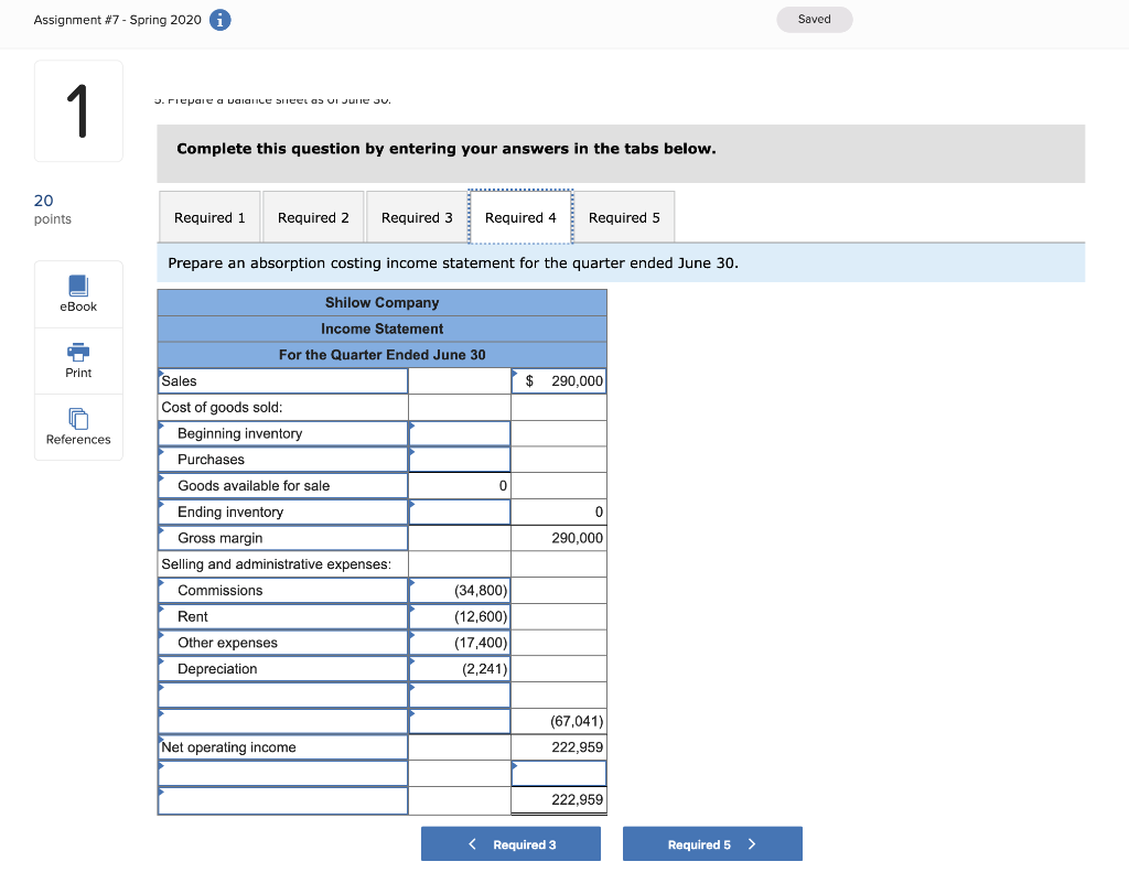 'QUARTER' IS INCORRECT REGARDING 'BEGINNING CASH FLOW' -THE ANSWER OF 130 OR