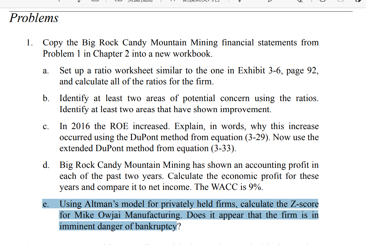 Mining Co. Income Statements For the Years 2015 and 2016 2016 2015