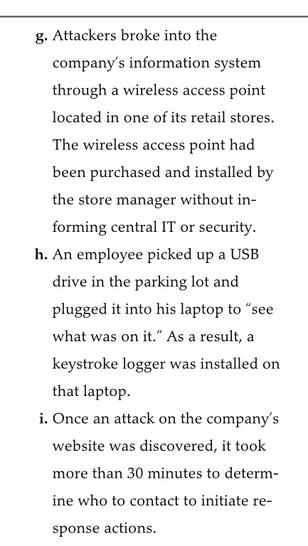 potentially be used to com- mit identity theft. b. A salesperson successfully