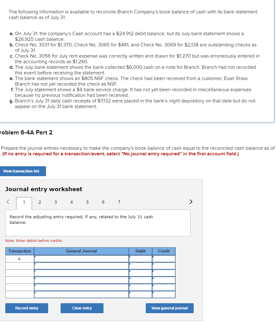 P3 [The following information applies to the questions displayed below.] The following