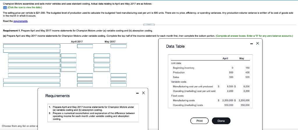 Please help me with an explanation on how you got your answers.