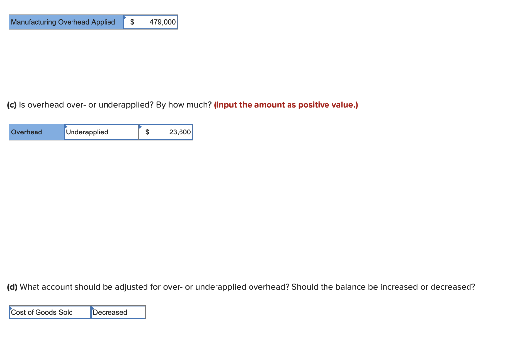 order costing system with manufacturing overhead applied to products on the basis