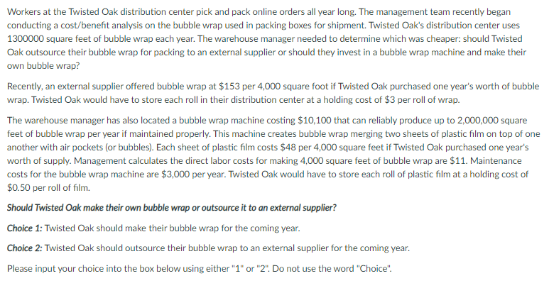  Workers at the Twisted Oak distribution center pick and pack online