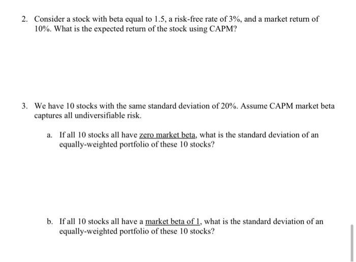 please show the steps, thank you so much 2. Consider a stock