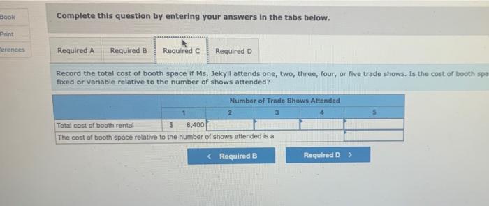 from a software company for $210 each. Booth space at the convention