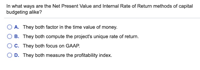 - audits of capital investments compare actual net cash inflows to projected