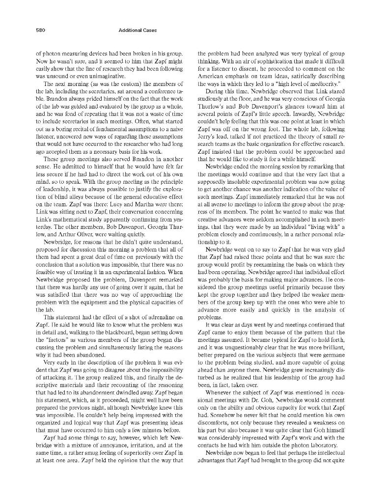 to be taking over without any communication from Goh? Diagnose the problems