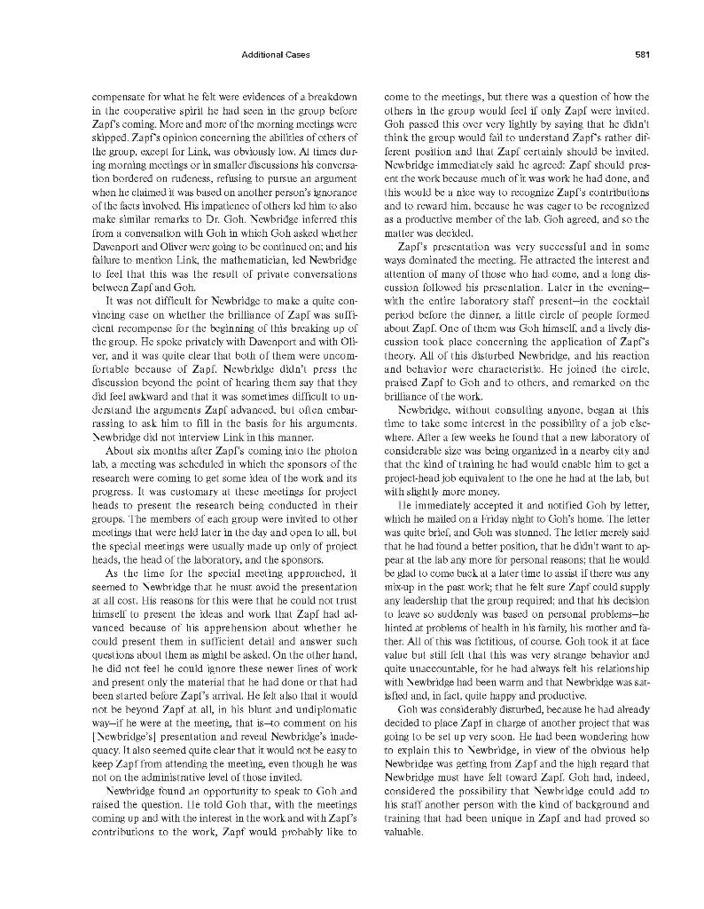 in this case using organizational behavior concepts (you will need to use