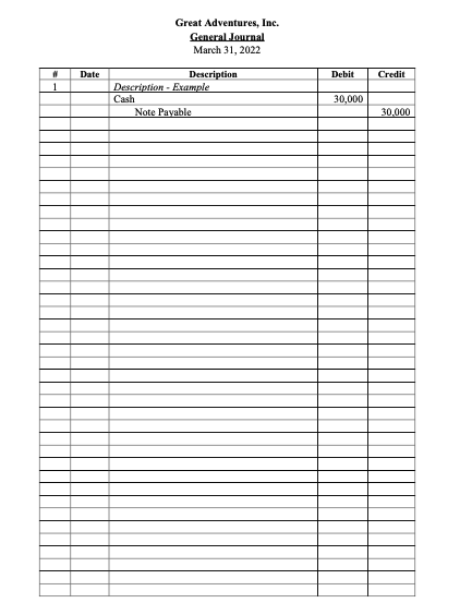 journal entries and record the journal entries in the general journal. 3.