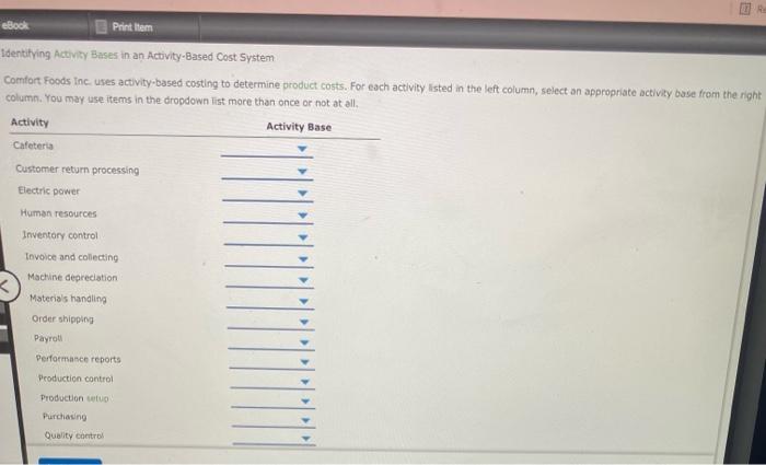  ebook Print them Identifying Activity Bases in an Activity-Based Cost System