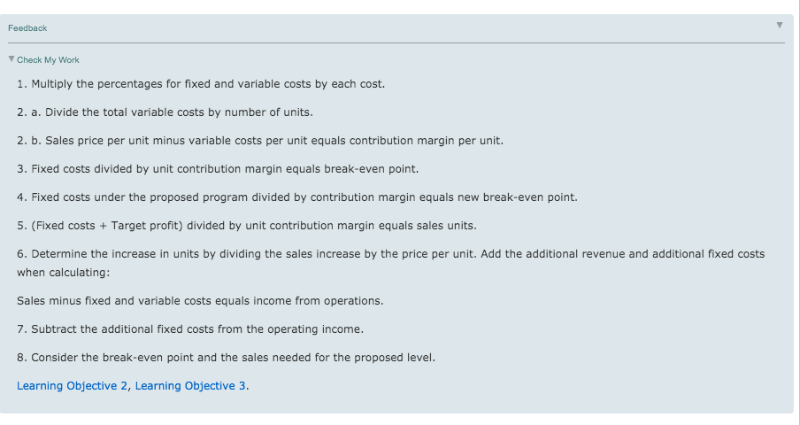 amount of sales (units) that would be necessary under Break-Even Sales Under