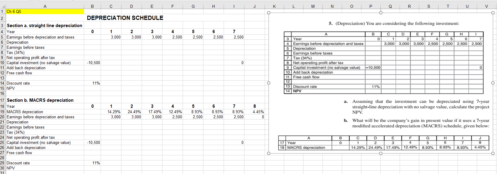 Problem solved in Excel only! Rating will be given. B D E