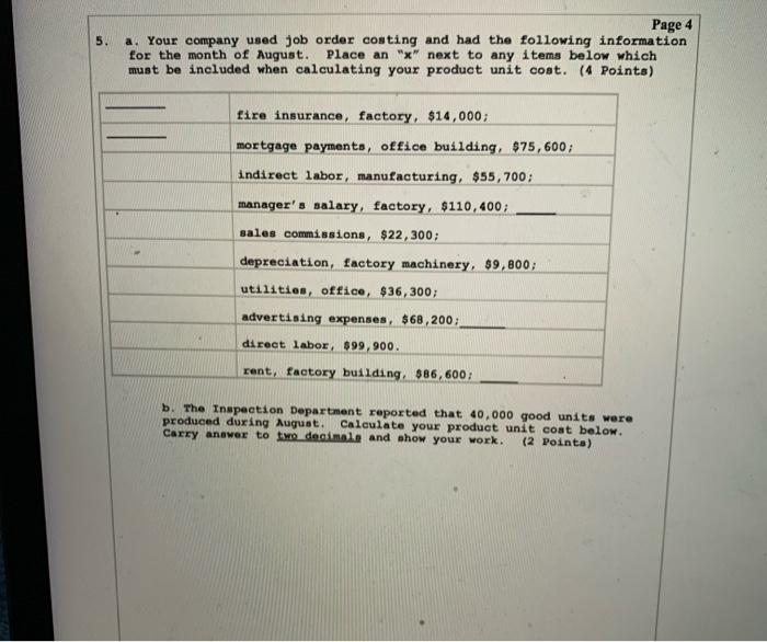 for Joy Corporation. Determine the missing amounts. (6 Points - 2 Each)
