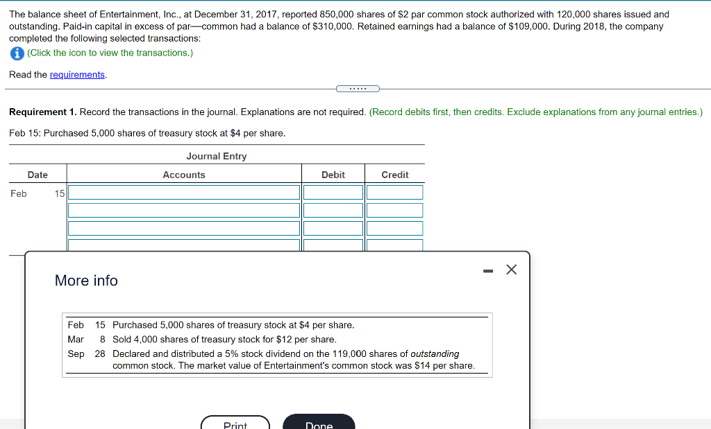 Please help me with the three requirements The balance sheet of Entertainment,
