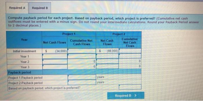 LO P1, P3 Gonzalez Company is considering two new projects with the