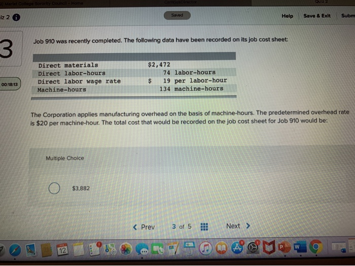  Iz 2 Saved Help Save & Exit Subm Job 910 was