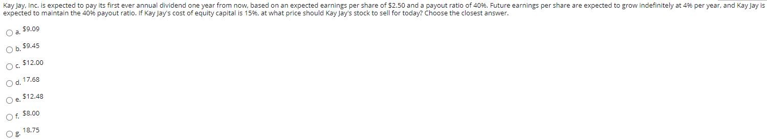  Kay Jay, Inc. is expected to pay its first ever annual