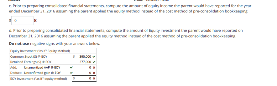 4 parts, the first two parts are correct which i did, you