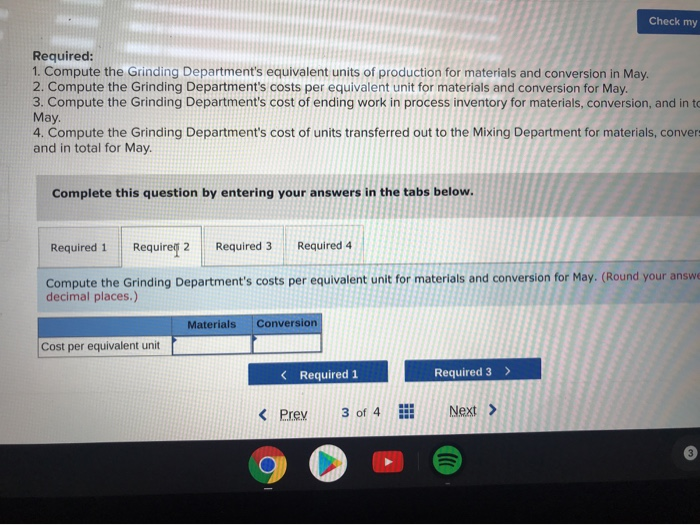 processing departments- Grinding, Mixing, and Cooking. All raw materials are introduced at